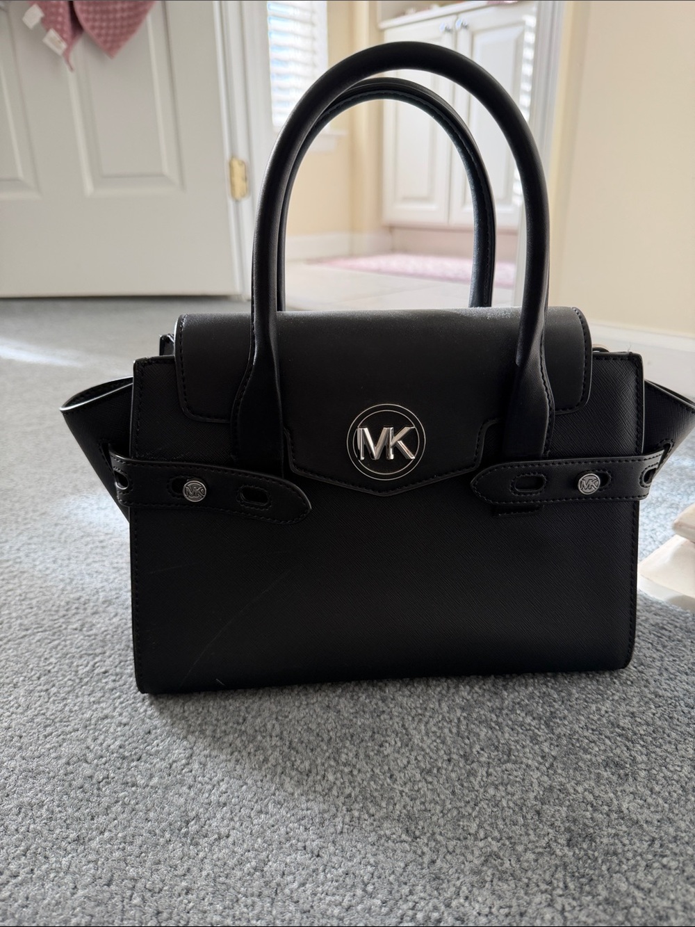 Michael Kors Black Saffiano Leather Satchel
